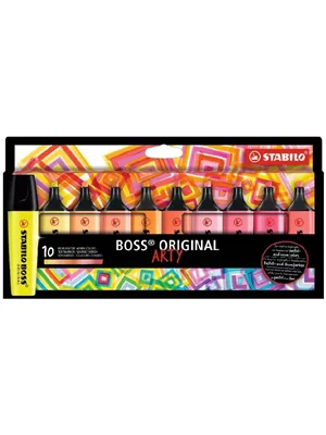 Stabilo Boss Arty Fosforlu Kalem Sıcak Renkler 10"lu 70\10-1-20