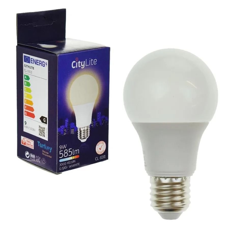 City Cl-1011 Lite 9w E27 Sarı Led Ampul