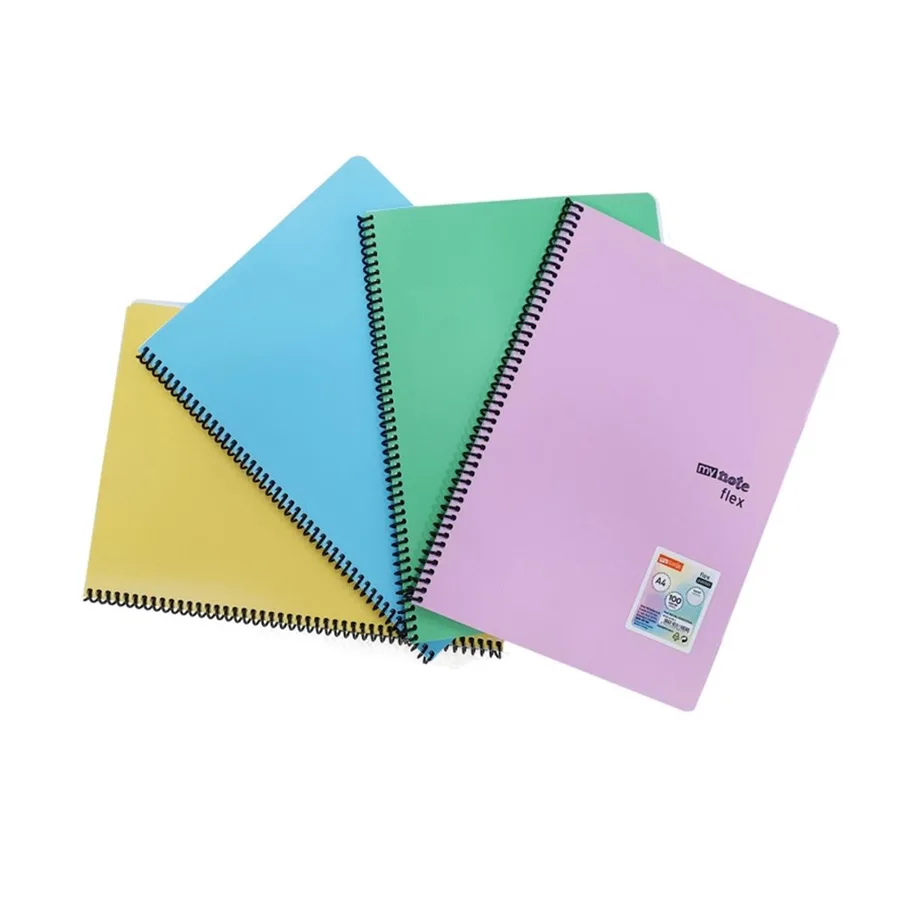 Umur Mynote Flex Pastel A4 Pp Kapak Spiralli Defter Kareli 96 Yp Mfxpa-a496-k