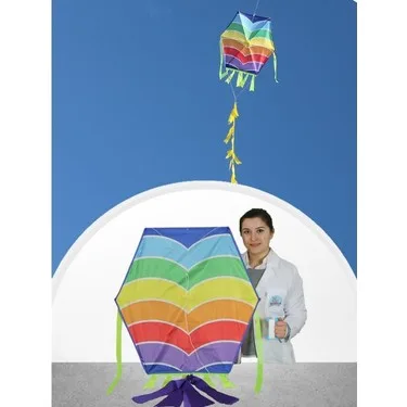 Gülen 73x73 Cm Naylon Altıgen Uçurtma Rengarenk Ghno-002-7