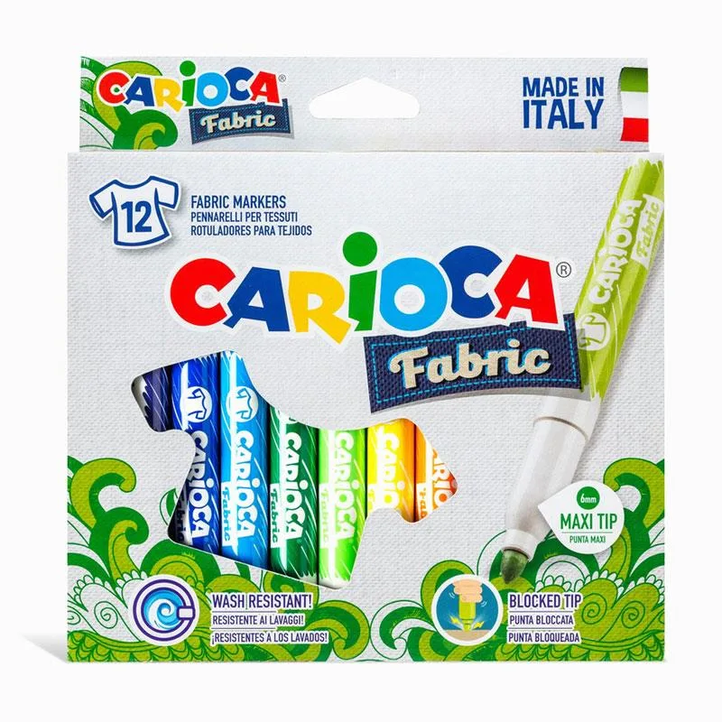 Carioca Maxi Keçeli Kumaş Boya Kalemi 12"li 40957