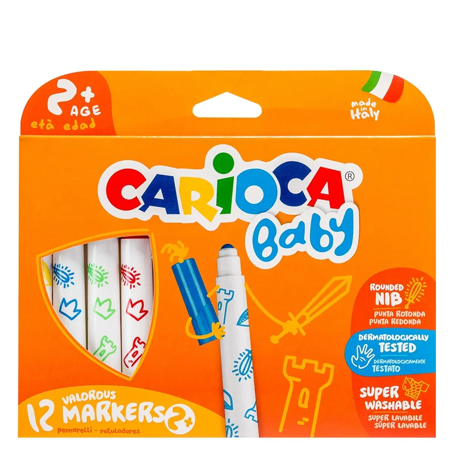 Carioca Baby Jumbo Süper Yıkanabilir Keçeli Boya Kalemi 12"li 42814