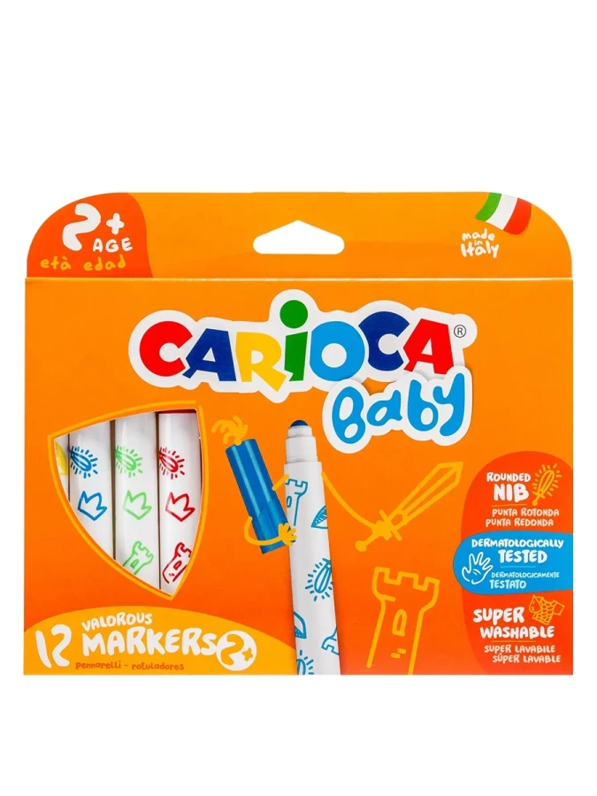 Carioca Baby Jumbo Süper Yıkanabilir Keçeli Boya Kalemi 12"li 42814