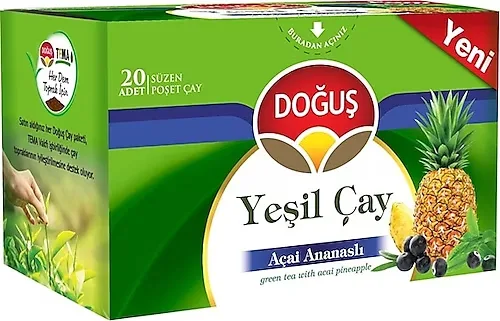 Doğuş Açai Ananaslı Yeşil Çay Süzen Poşet 1.75 Gr 20"li