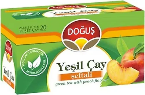 Doğuş Şeftalili Yeşil Çay Süzen Poşet 1.75 Gr 20"li