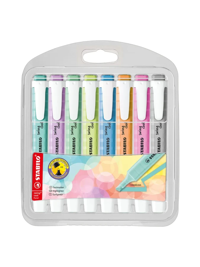 Stabilo Swing Cool Fosforlu Kalem Pastel Renkler 8"li 275\8-08-2