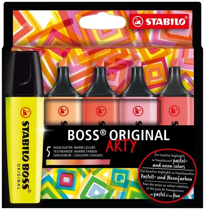 Stabilo Boss Arty Fosforlu Kalem Sıcak Renkler 5"li 70\5-02-1-20