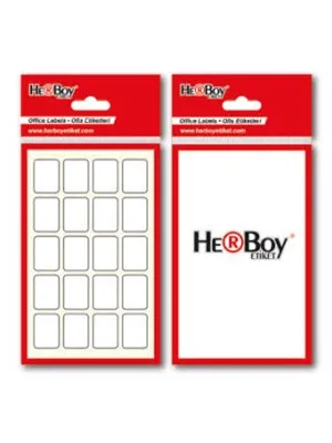 Herboy 12x18 Mm Poşet Ofis Etiketi Beyaz