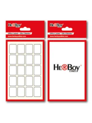 Herboy 16x22 Mm Poşet Ofis Etiketi Beyaz