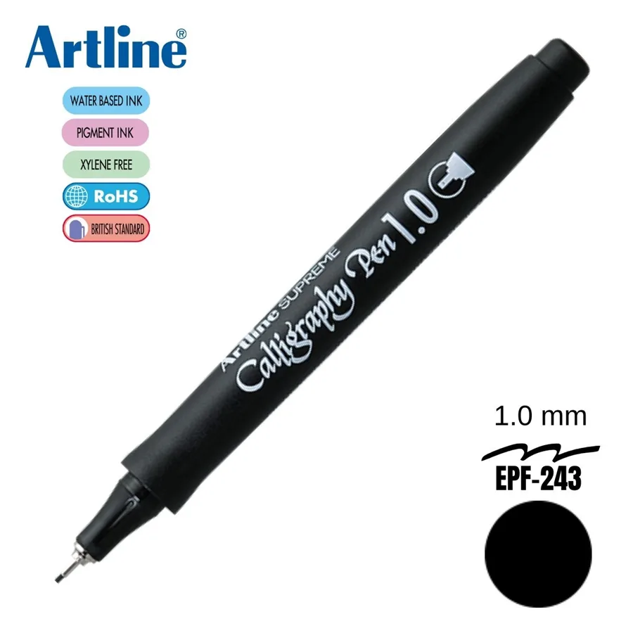 Artline Supreme Calligraphy Kalem 1.0 Siyah Epf-241