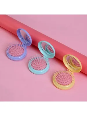 Elif Kapaklı Plastik Cep Aynası Taraklı