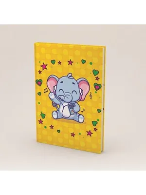 Elma Sevimli Hayvanlar 12.5x10 Sert Kapak Defter Kareli 96 Yp Mbh01-ygt