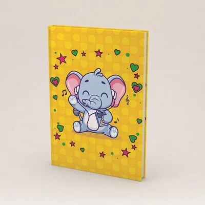 Elma Sevimli Hayvanlar 12.5x10 Sert Kapak Defter Kareli 96 Yp Mbh01-ygt