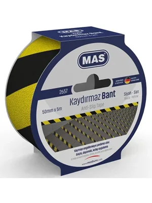 Mas 50 Mmx5 M Kaydırmaz Bant Sarı-siyah 2657