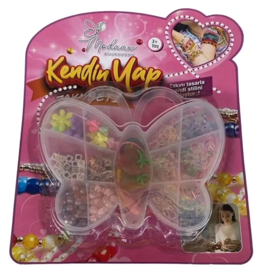 Elif Kelebek Model Kendin Yap Takı Seti 1217