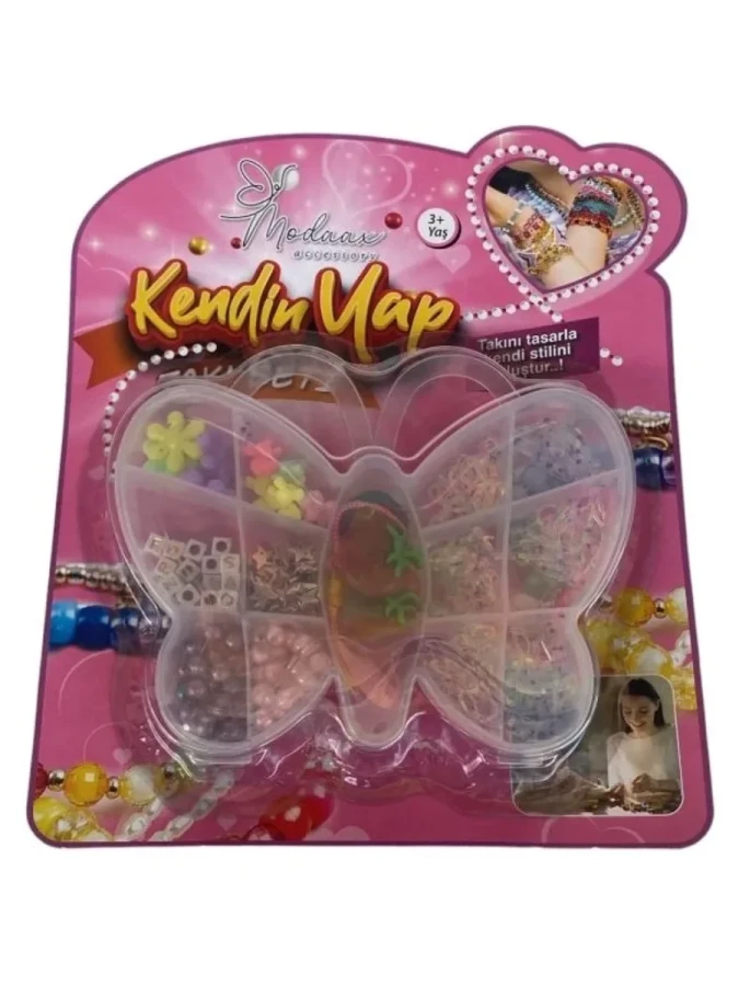 Elif Kelebek Model Kendin Yap Takı Seti 1217