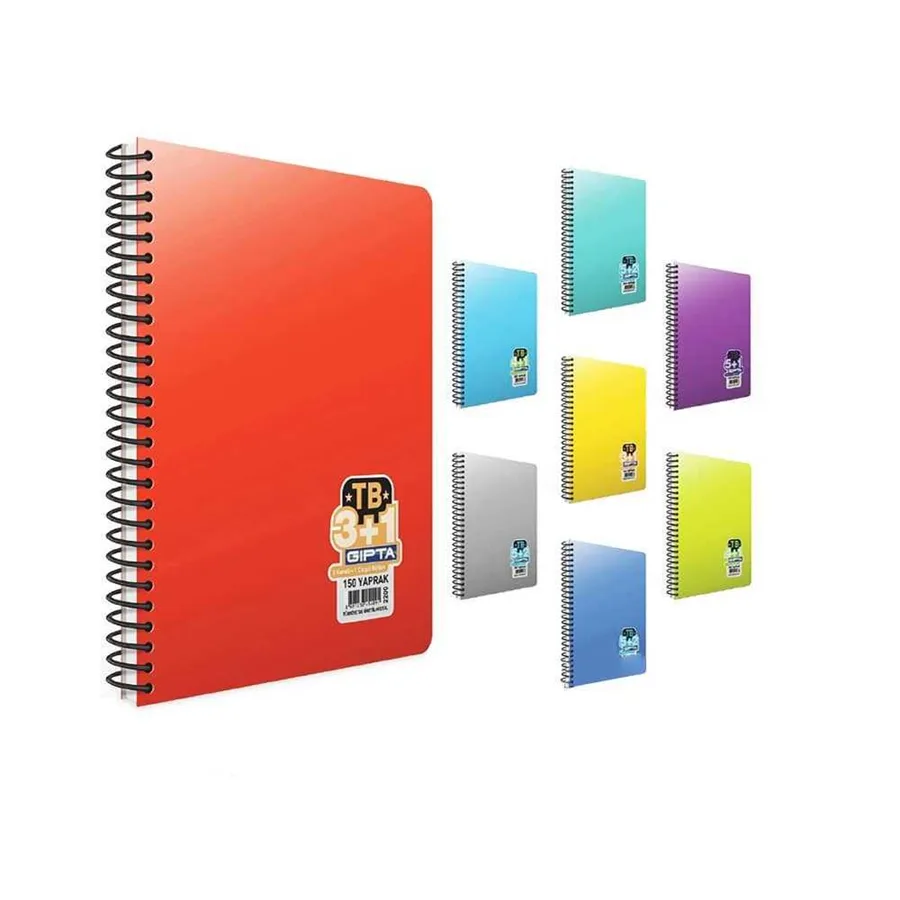 Gıpta Geo A4 Pp Kapak Spiralli Defter 3+1 Bölmeli 140 Yp 6961