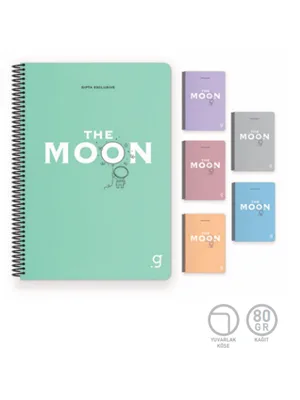Gıpta Moon 17x24 Pp Kapak Spiralli Defter Çizgili 80 Yp 6959