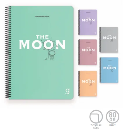 Gıpta Moon 17x24 Pp Kapak Spiralli Defter Çizgili 80 Yp 6959
