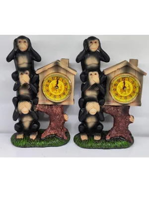 Universal Dekoratif Biblo Üç Maymun Saatli Gdb-44s