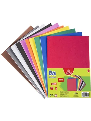 Bubu 20x30 Cm 1.8 Mm Yapışkanlı Eva 10 Renk Ev0036
