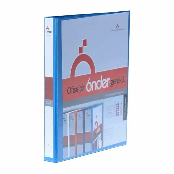 Önder 3 Cm 4 Halka D Mekanizma İç Cepli Klasör Mavi 2013-1