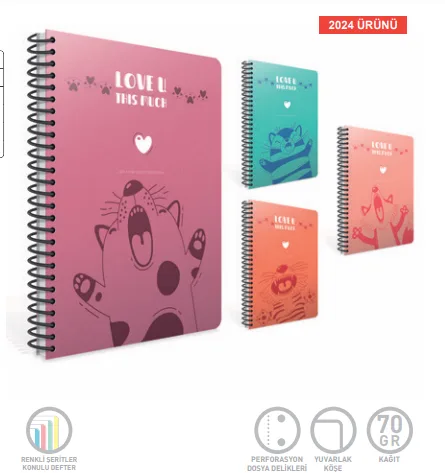 Gıpta Love U A4 Pp Kapak Spiralli Defter Kareli 80 Yp 7221