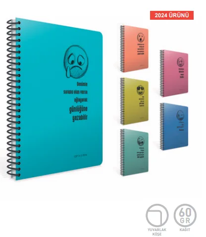 Gıpta Real 17x24 Pp Kapak Spiralli Defter Çizgili 80 Yp 7232