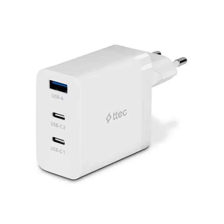 Ttec 2sc03b Smartcharger 65w Pd Usb-c To Usb-a Hızlı Şarj Aleti Beyaz