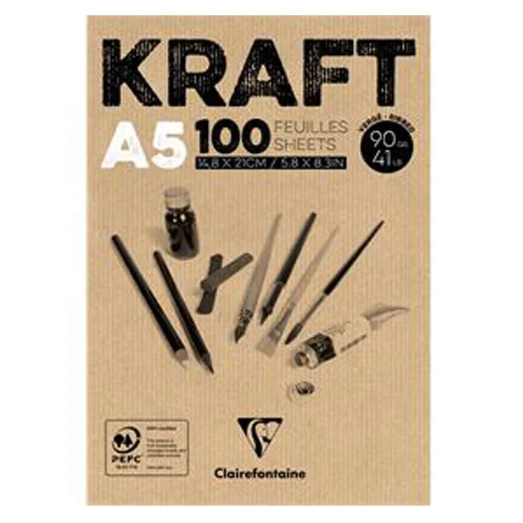 Clairefontaine A5 90 Gr Kraft (sketch) Defter 100 Yp 96544