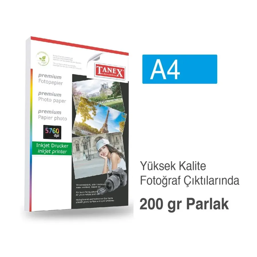 Tanex A4 200 Gr İnkjet Fotoğraf Kağıdı Hc200gr-25