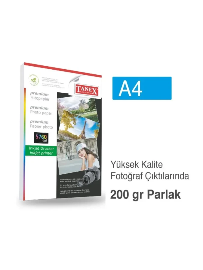 Tanex A4 200 Gr İnkjet Fotoğraf Kağıdı Hc200gr-25