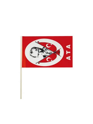 Vatan Sopalı Kağıt Atalı Bayrak Küçük Boy Vt802 (saplı Bayrak)