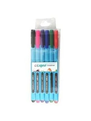Liqeo 0.4 Mm Fineliner Keçe Uçlu Kalem 6 Renk F-8027-6pvc