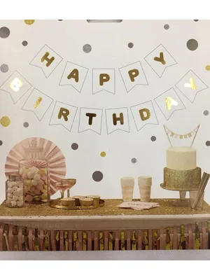 Nedi Kırlangıç Oynar Yazı 'happy Birthday' Beyaz 155103