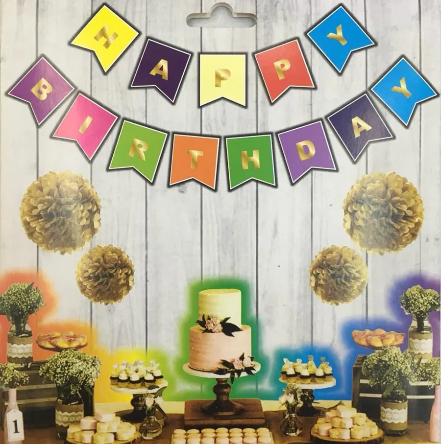 Nedi Kırlangıç Oynar Yazı 'happy Birthday' Renkli 04842\15510