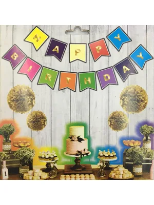 Nedi Kırlangıç Oynar Yazı 'happy Birthday' Renkli 04842\15510