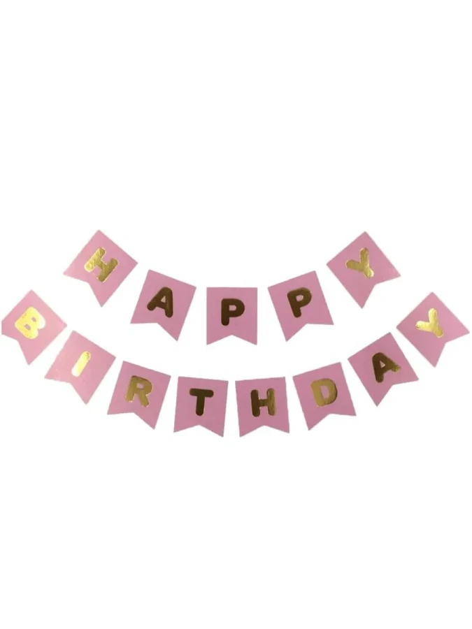 Nedi Kırlangıç Oynar Yazı 'happy Birthday' Pembe 15509