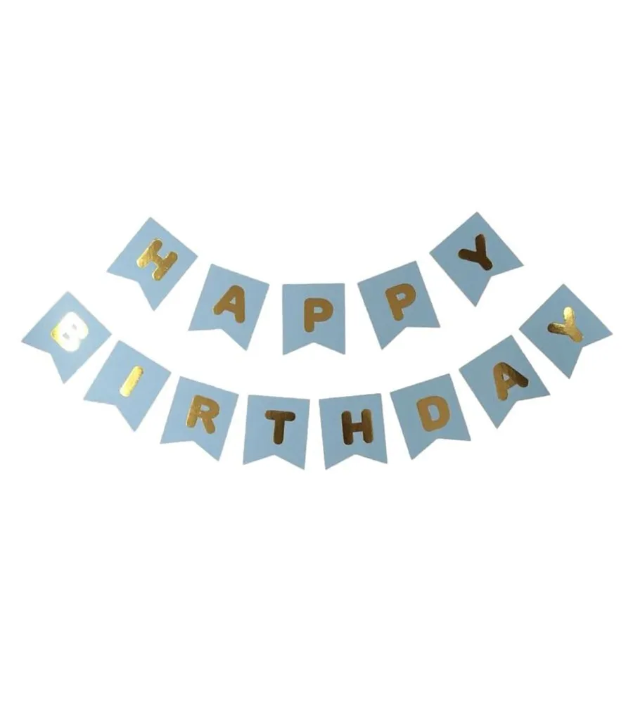 Nedi Kırlangıç Oynar Yazı 'happy Birthday' Mavi 15508