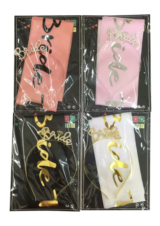 Nedi Bride To Be Metal Taç ve Kuşak Takım 12482