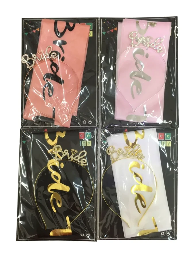 Nedi Bride To Be Metal Taç ve Kuşak Takım 12482