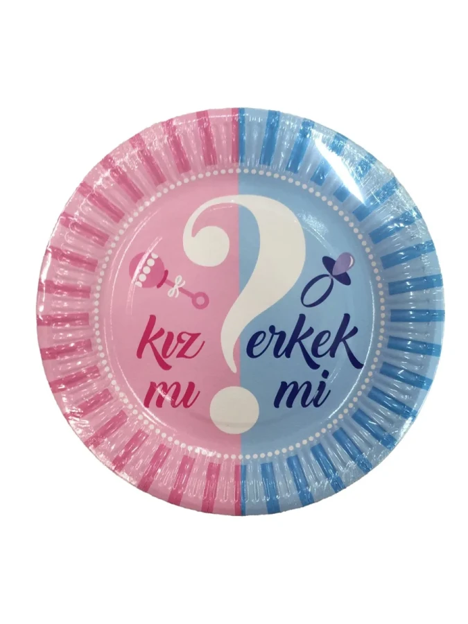 Nedi 22 Cm Karton Tabak 8 Li Kız Mı? Erkek Mi? 12409