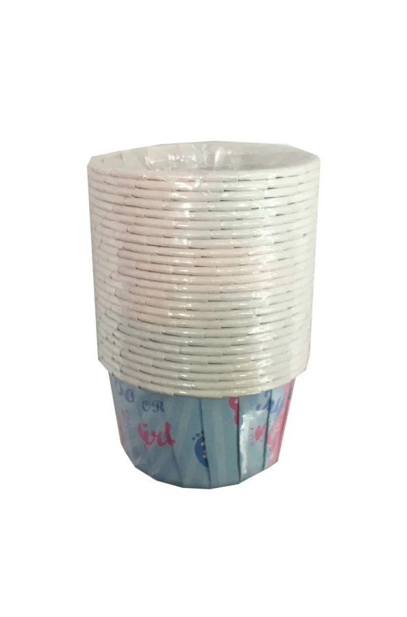 Nedi 50x40 Kağıt Cup Kek Kalıbı 25"li Kapsül No:3 Kız Mı? Erkek Mi?