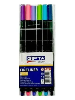 Gıpta 0.4 Mm Fınelıner Kalem 6 Renk K601