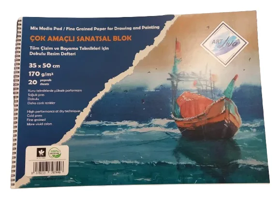 Art Liva 35x50 170 Gr 20 Yp Çizim Bloğu (dokulu Kağıt) Sd-104