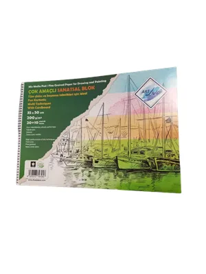 Art Liva 35x50 200 Gr Dokulu Resim Defteri(20 Adet Fon Karton+10 Adet Resim Kağıdı) Sd-405