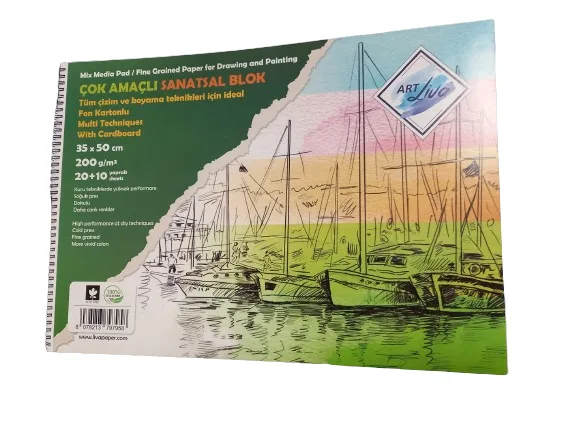 Art Liva 35x50 200 Gr Dokulu Resim Defteri(20 Adet Fon Karton+10 Adet Resim Kağıdı) Sd-405