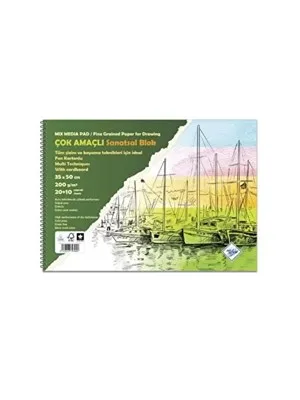 Art Liva 35x50 200 Gr Dokulu Resim Defteri(20 Adet Fon Karton+10 Adet Resim Kağıdı) Sd-405