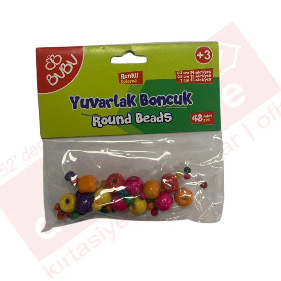 Bubu Mini Yuvarlak Boncuk Renkli Karışık Boy Bn0004