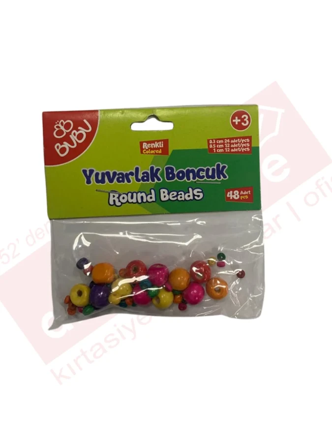 Bubu Mini Yuvarlak Boncuk Renkli Karışık Boy Bn0004